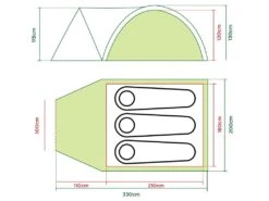 Coleman Darwin 3 Plus Grey Kuppelzelt