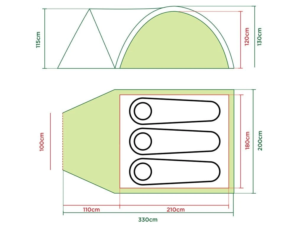 Coleman Darwin 3 Plus Grey Kuppelzelt 1 Coleman Darwin 3 Plus Grey Kuppelzelt