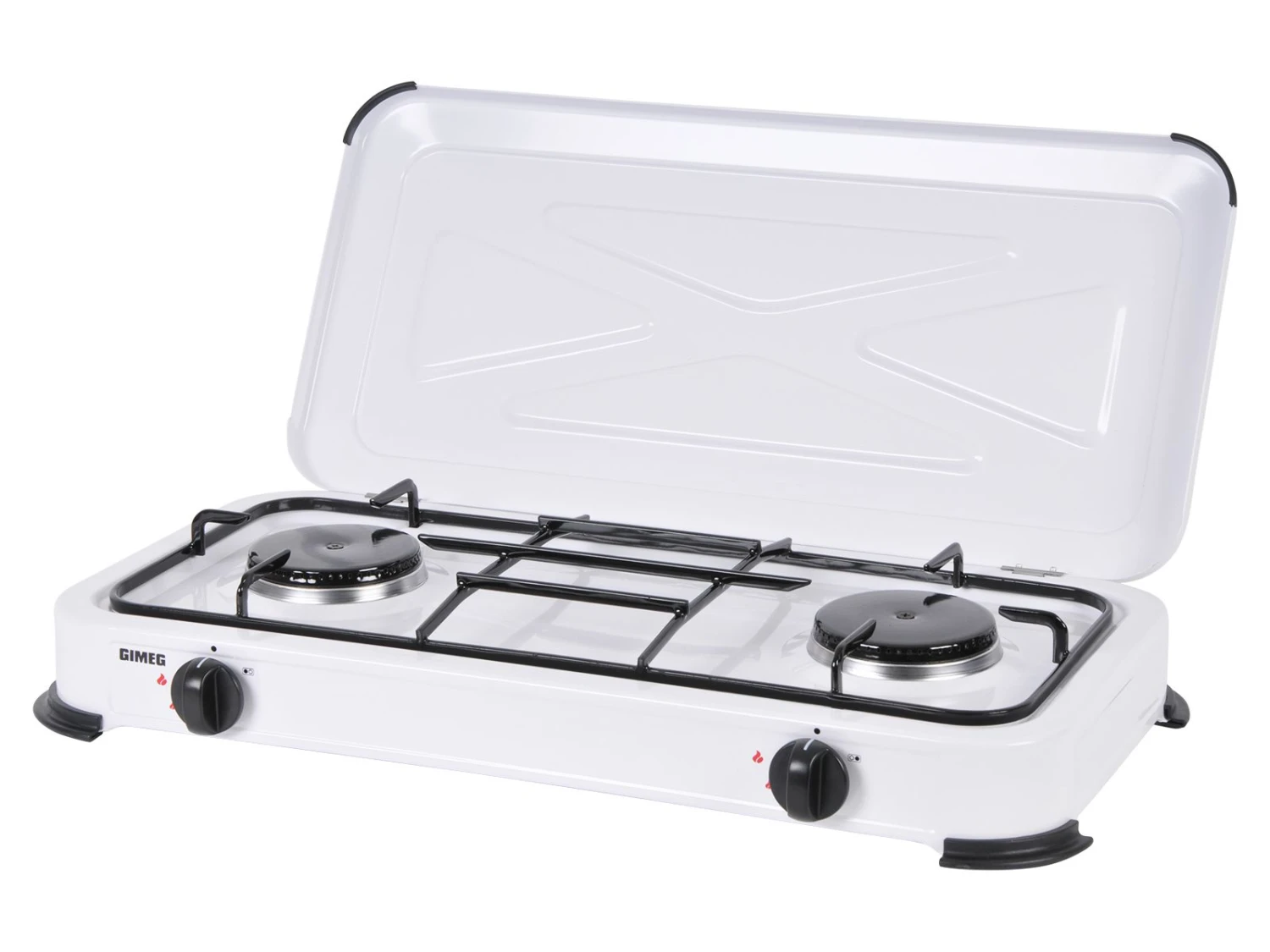 Gimeg Gaskocher 2-flammig Weiß 2 Gimeg Gaskocher 2-flammig Weiß – Bild 2