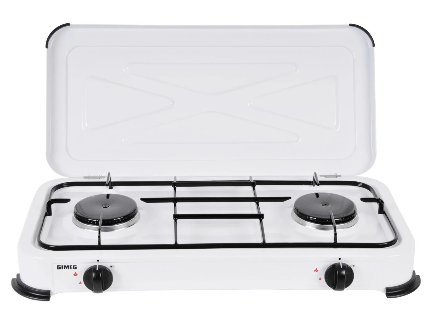 Gimeg Gaskocher 2-flammig Weiß 1 Gimeg Gaskocher 2-flammig Weiß