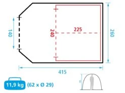 Obelink Benidorm 4 CoolDark Tunnelzelt 15 Obelink Benidorm 4 CoolDark Tunnelzelt -CampMate Verkaufs-Shop 576613 576613 images other obelink benidorm 4 blue afb7 2 ecommerce