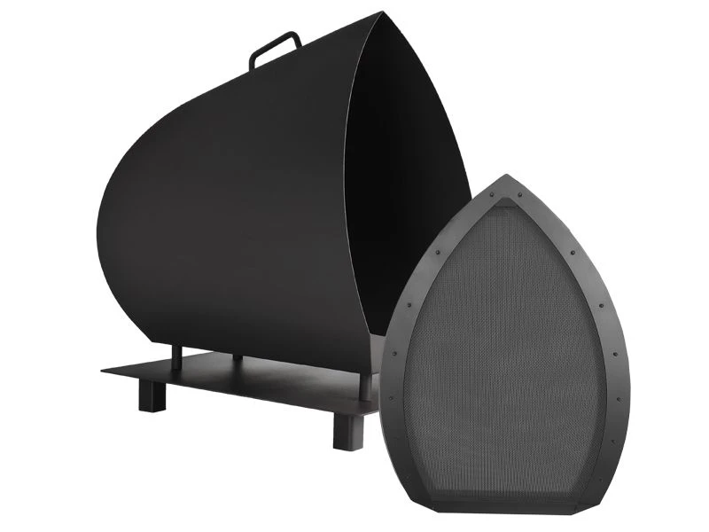 Magma Rorstfrei Schwarzer Garten Kamin Mit Funkenschutz 1 Magma Rorstfrei Schwarzer Garten Kamin Mit Funkenschutz