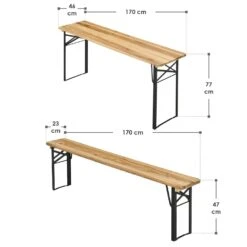 Bichl 3-teilig Klappbares Biertischgarnitur -CampMate Verkaufs-Shop 625e8133bff656.89597150