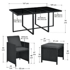 Baracoa XL Polyrattan Schwarzes Diningset -CampMate Verkaufs-Shop 625e8195e410d1.59468605