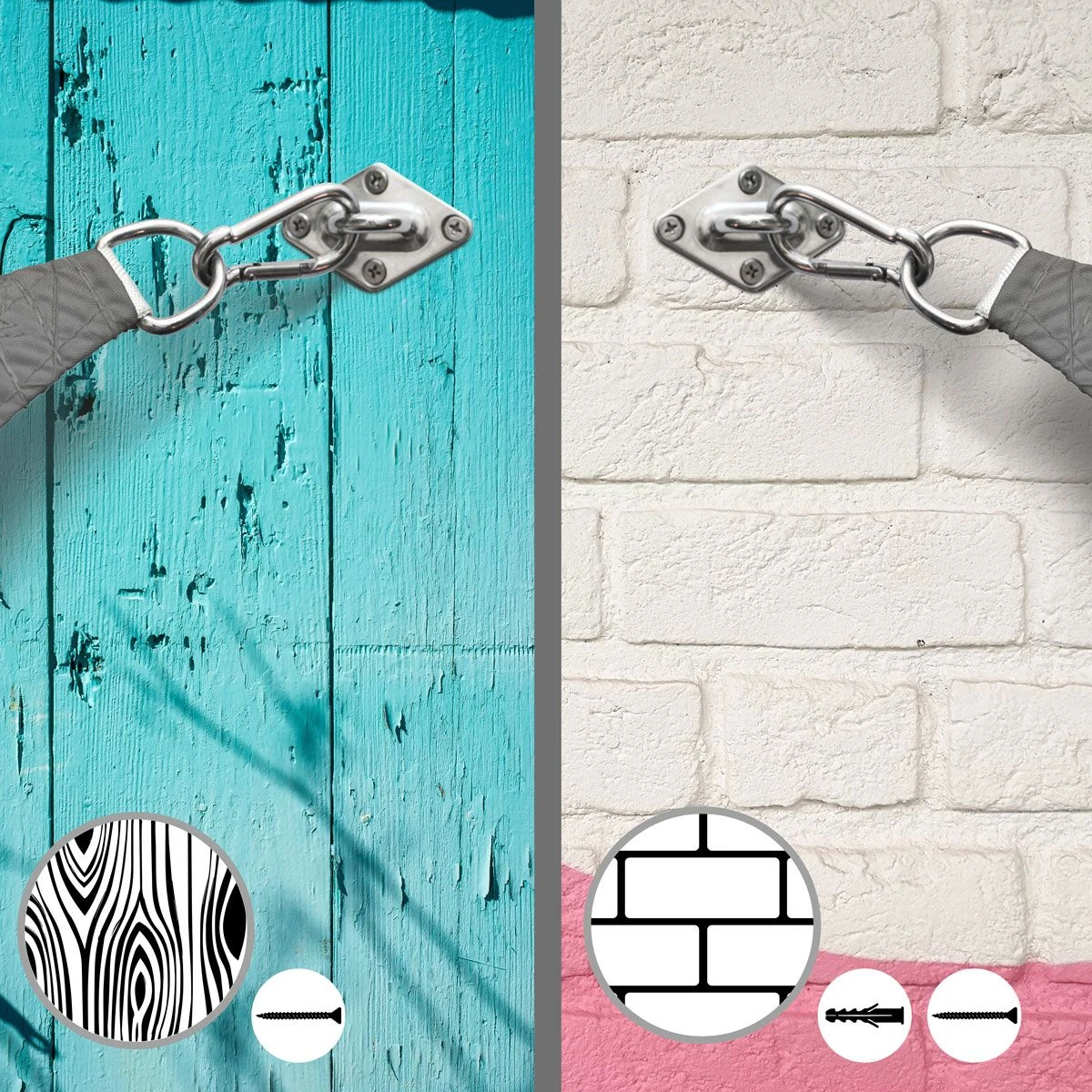 AMANKA 7x7x7 Wasserdichtes Beige Sonnensegel Mit Befestigung 5 AMANKA 7x7x7 Wasserdichtes Beige Sonnensegel Mit Befestigung – Bild 5