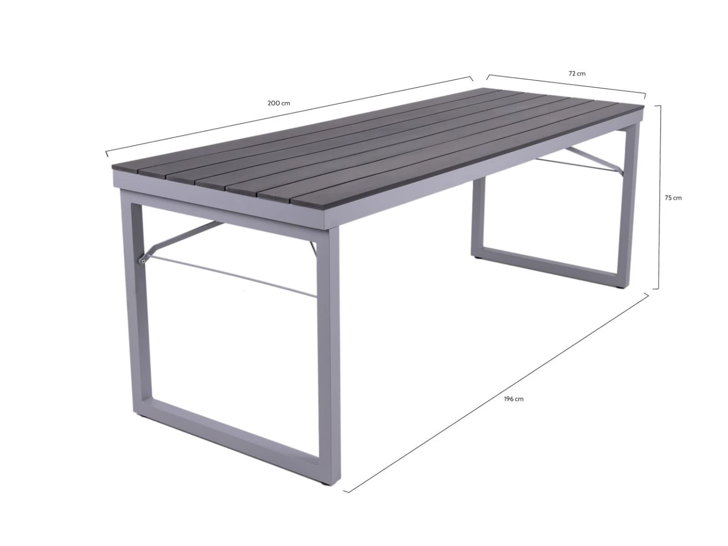 MaximaVida Hamburg 200 Cm Schwarzer Klappbarer Picknicktisch 6 MaximaVida Hamburg 200 Cm Schwarzer Klappbarer Picknicktisch – Bild 6