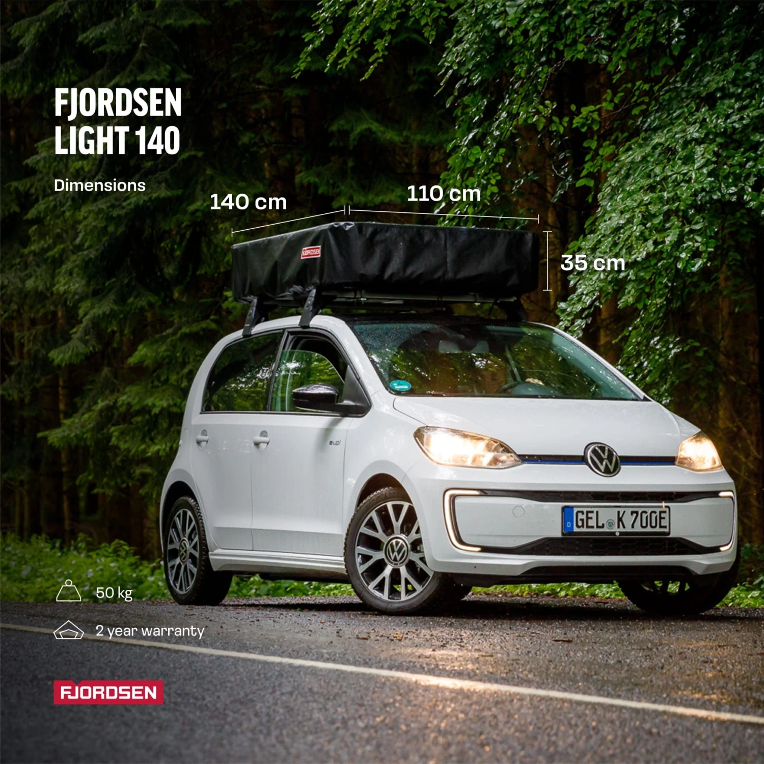 Fjordsen LIGHT 140 Blau/Grau Dachzelt 5 Fjordsen LIGHT 140 Blau/Grau Dachzelt – Bild 5