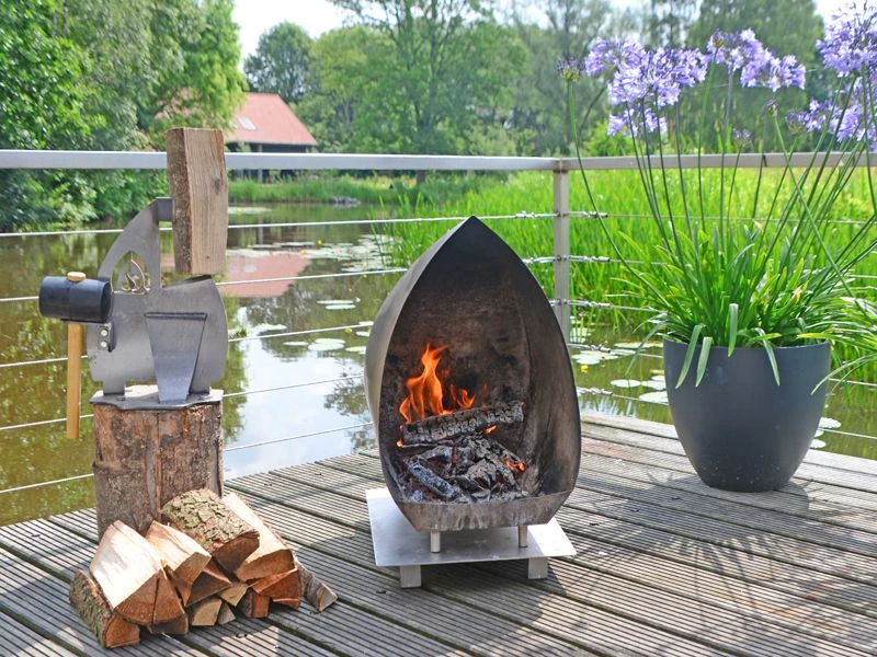 Magma Corten Garten Kamin Mit Funkenschutz 5 Magma Corten Garten Kamin Mit Funkenschutz – Bild 5