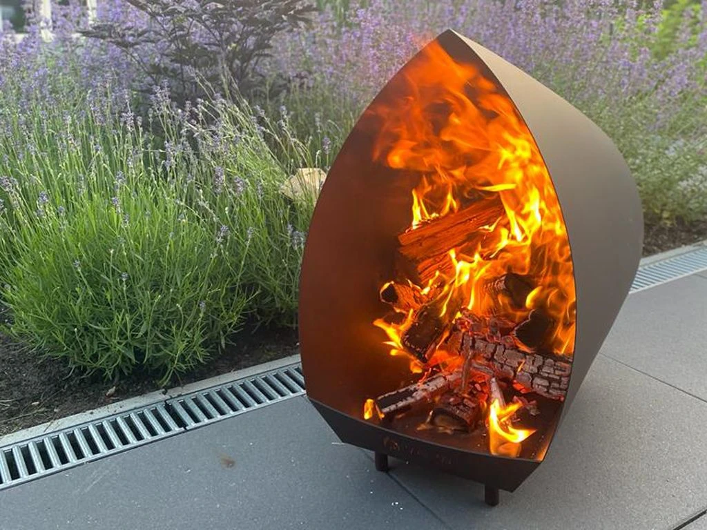 Magma Rostfrei Stahl-schwarz Gartenkamin 2 Magma Rostfrei Stahl-schwarz Gartenkamin – Bild 2