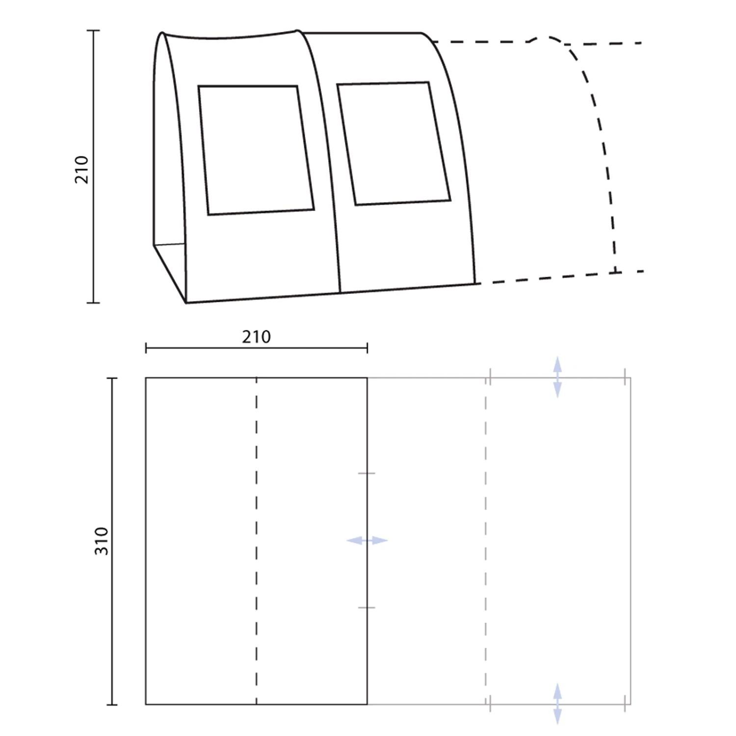 Skandika Canopy Gotland 4 Zeltvordach 2 Skandika Canopy Gotland 4 Zeltvordach – Bild 2