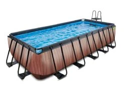 EXIT TOYS EXIT Holz 540 X 250 X 122 Cm Pool Mit Sandfilterpumpe Und Stufen