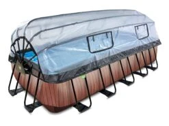 EXIT TOYS EXIT Wood 540 X 250 X 122 Cm Pool Mit Sandfilterpumpe Und Abdeckung