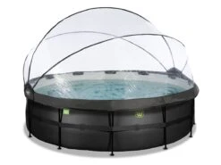 EXIT TOYS EXIT Black Leather Zwembad Ø 488 X 122 Cm Met Zandfilterpomp
