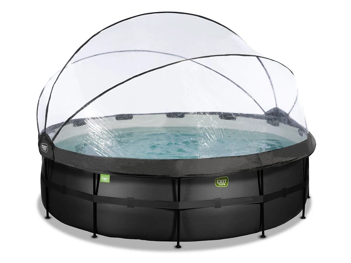EXIT TOYS EXIT Black Leather Zwembad Ø 488 X 122 Cm Met Zandfilterpomp 1 EXIT TOYS EXIT Black Leather Zwembad Ø 488 X 122 Cm Met Zandfilterpomp