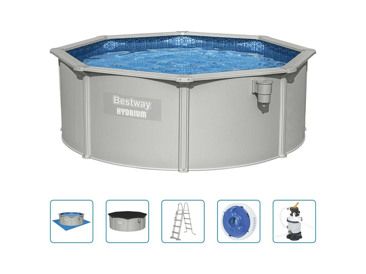 Bestway Hydrium Ø360 X 120 Metallpool Mit Filterpumpe 2 Bestway Hydrium Ø360 X 120 Metallpool Mit Filterpumpe – Bild 2