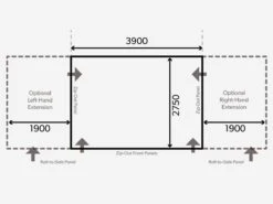 Dometic Club Air Pro 390 S Vorzelt -CampMate Verkaufs-Shop kampa dometic plattegrond club 390 s 2021 ecommerce 9b12