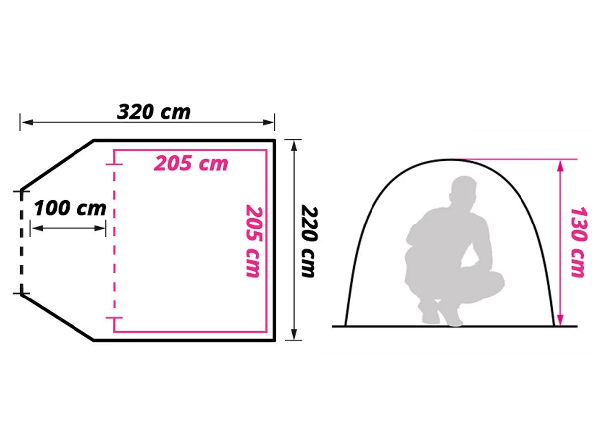 Obelink Shelter 3 CoolDark Kuppelzelt 7 Obelink Shelter 3 CoolDark Kuppelzelt – Bild 7