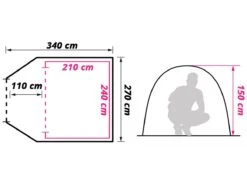 Obelink Shelter 4 CoolDark Kuppelzelt -CampMate Verkaufs-Shop obelink shelter 4 cooldark floor plan ecommerce f6e0