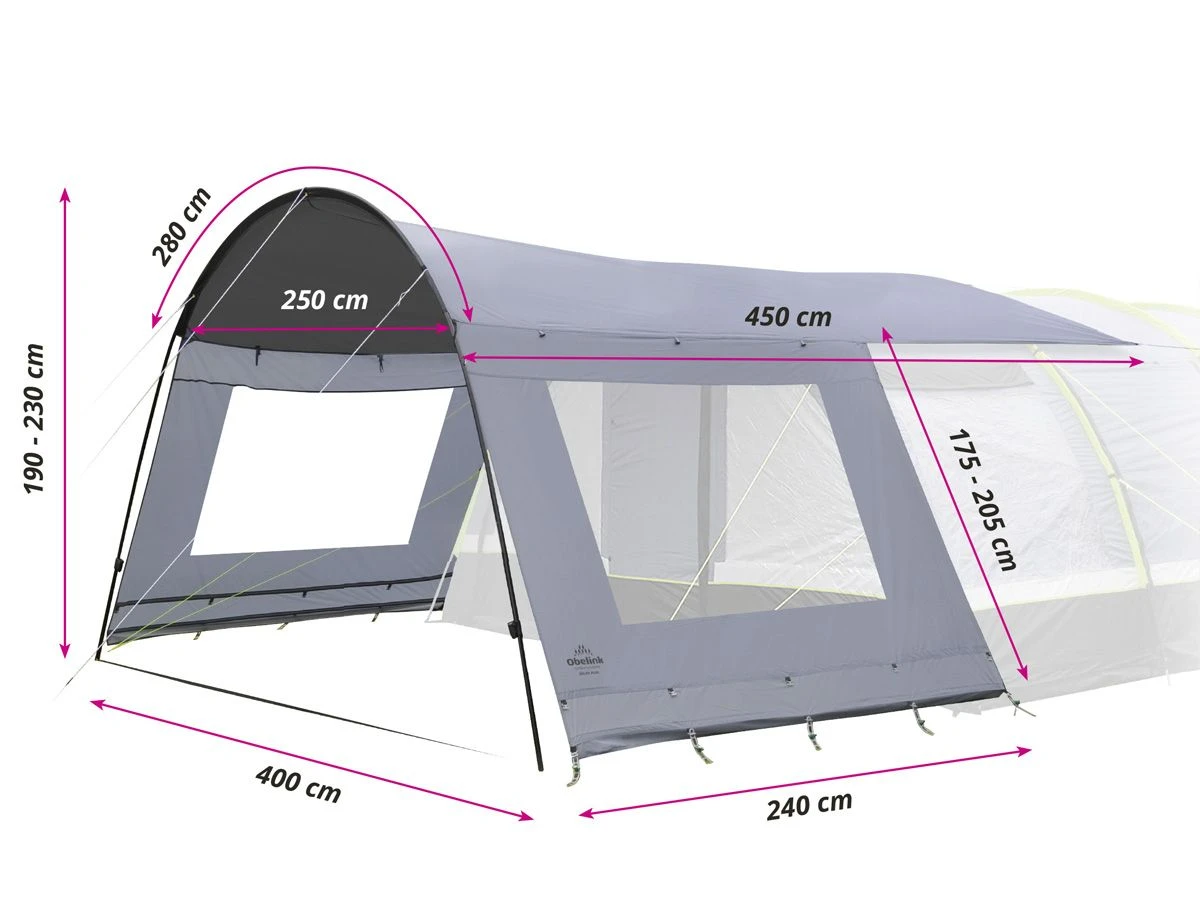 Obelink Soleil Plus Window CoolDark Zeltvordach 4 Obelink Soleil Plus Window CoolDark Zeltvordach – Bild 4