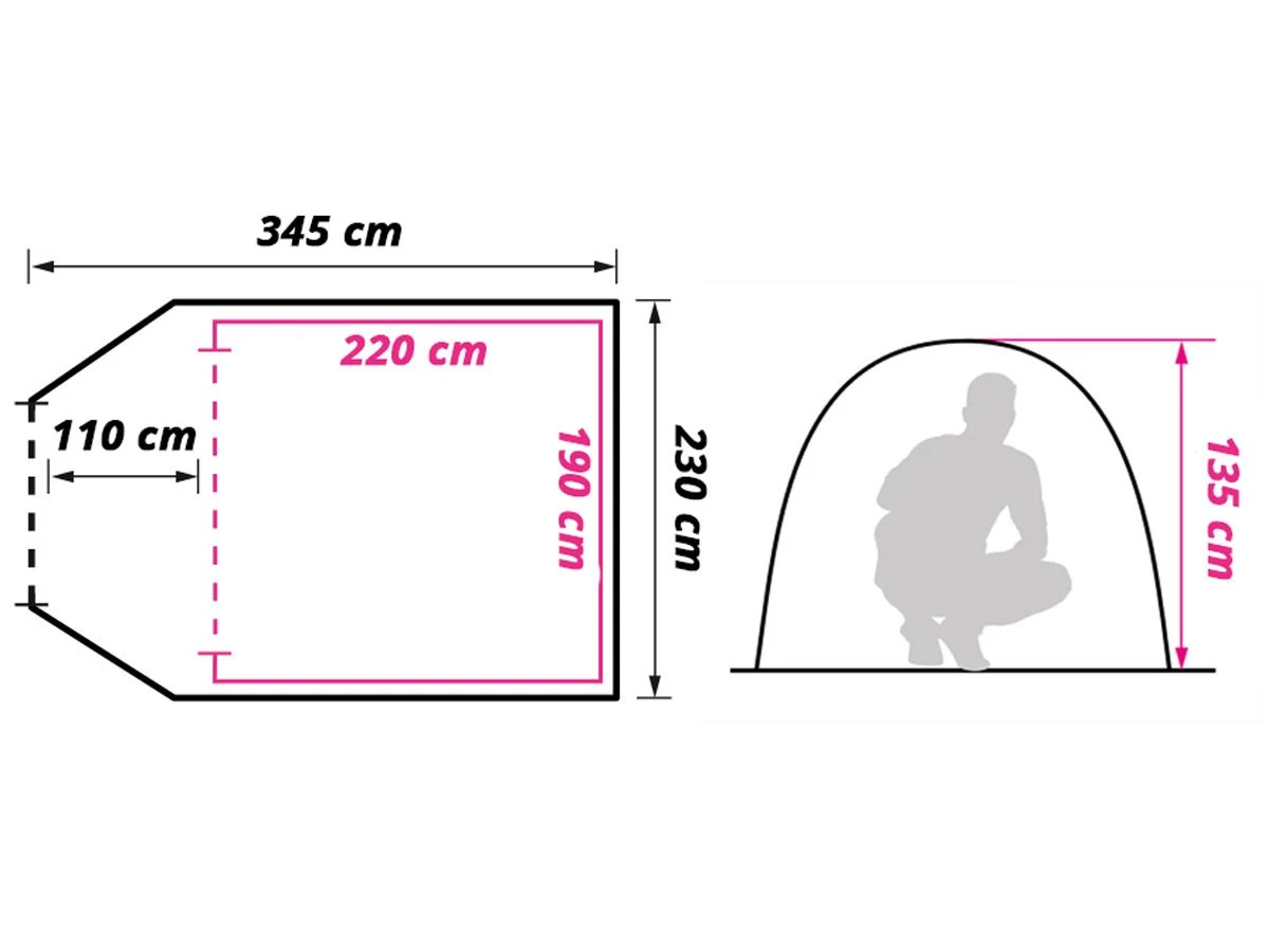 Obelink Spring Easy Air Tunnelzelt 6 Obelink Spring Easy Air Tunnelzelt – Bild 6